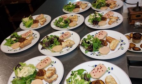 Foies gras à Brullioles. Auberge Relais du Pitaval